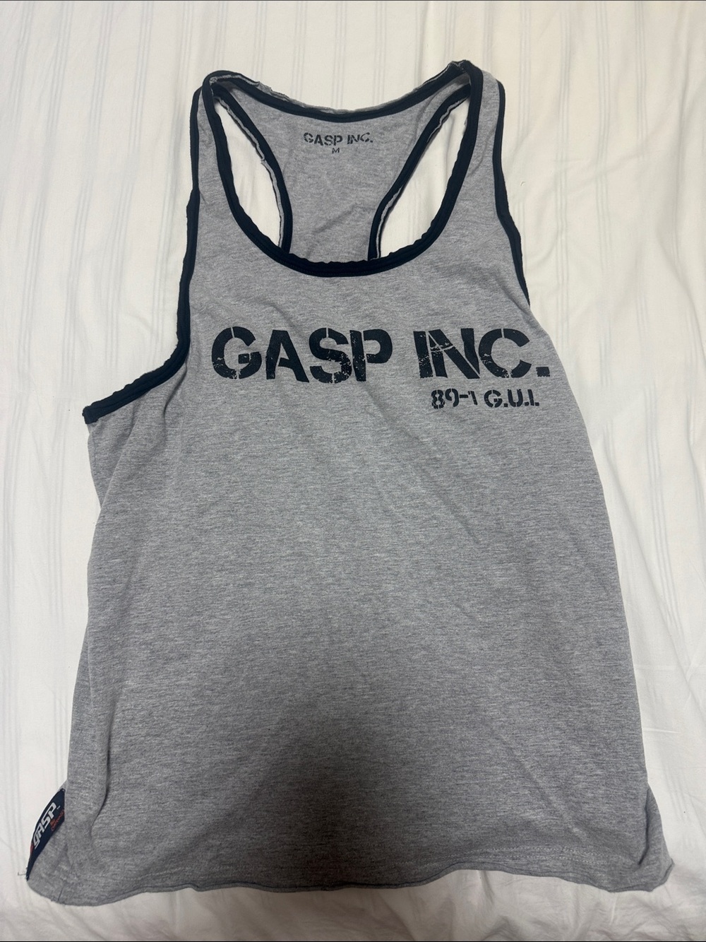 Men's Gray Racerback Tank Top